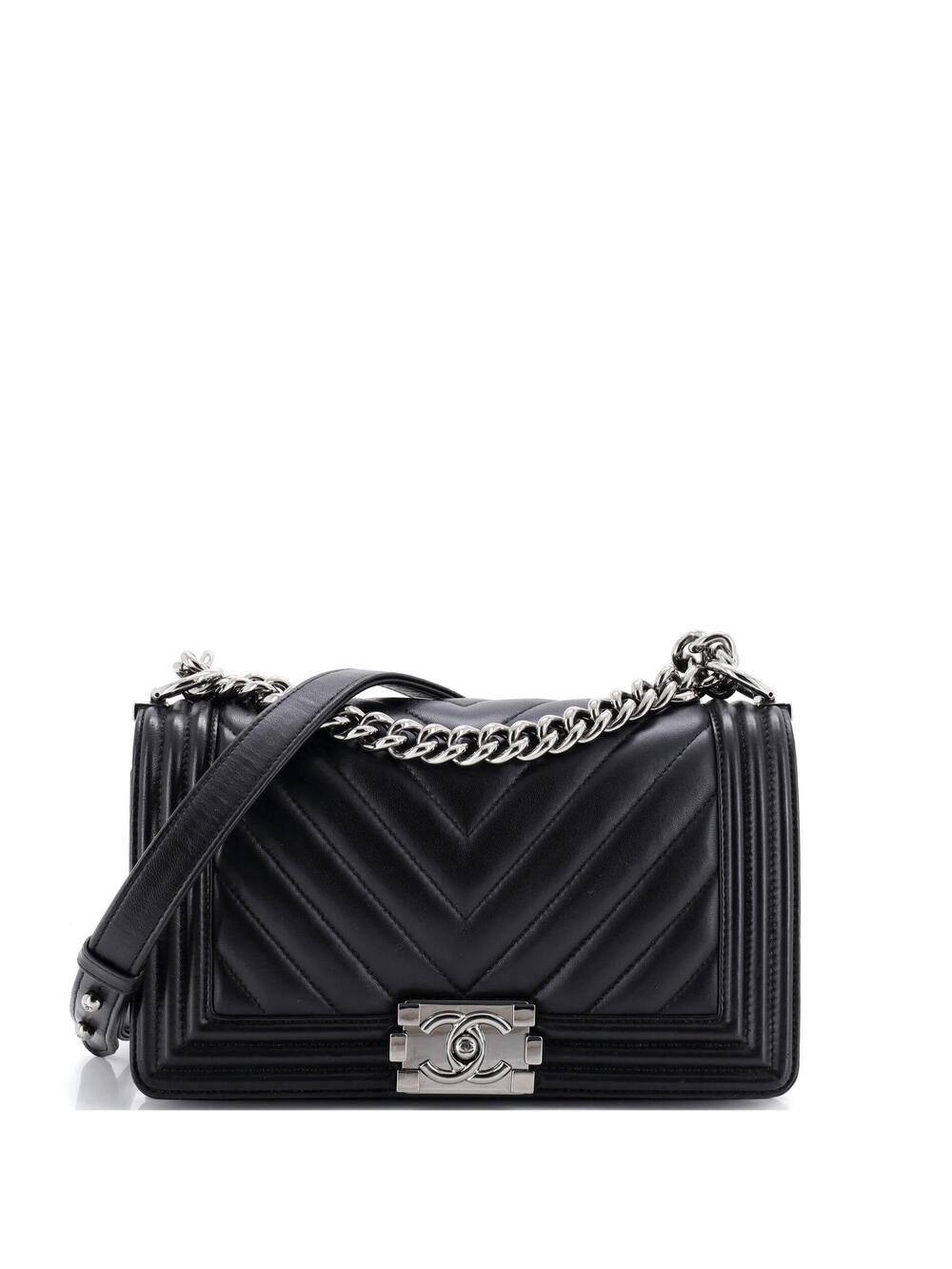 Chanel Boy Flap Bag Chevron Calfskin #377764C45B